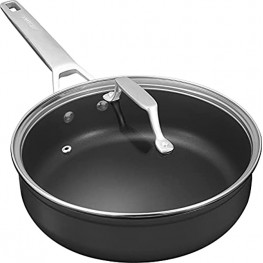 MSMK 3.5 Quart Nonstick Saute Pan with Cover,Grey
