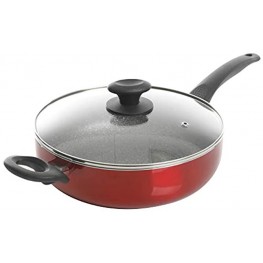 Oster Metallic Red Aluminum Saute Pan With Black Speckle 3.5 Qt
