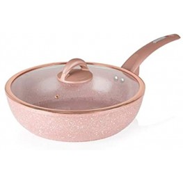 Tower Cerastone T81202RS Forged Multi-Pan with Non-Stick Coating and Soft Touch Handles 28 cm Rose Pink
