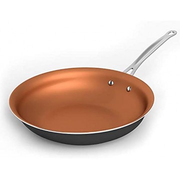 Cooksmark 10 Inch Nonstick Copper Frying Pan Induction Compatible Cooking Pan Nonstick Skillet with Stainless Steel Handle Saute Pan Dishwasher Safe Oven Safe
