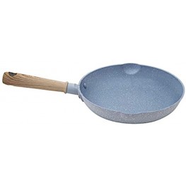 Country Kitchen Cookware Forged Aluminum Frying Pan 11 Inches Non Stick Speckled Skillet For Gas and Electric Stovetop Denim