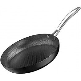 EOE Carbon Steel Pan Lightweight Nonstick Black Skillet Frying Saute Baking Cookware with Gas Nitrided Surface Treating & Cast Iron Handle Oven-Safe Up to 600F Compatible with Any Stovetop