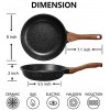 ESLITE LIFE 8 Inch Frying Pan with Lid Nonstick Induction Skillet Small Egg Omelette Maker Pan with Granite Coating