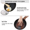 ESLITE LIFE 8 Inch Frying Pan with Lid Nonstick Induction Skillet Small Egg Omelette Maker Pan with Granite Coating