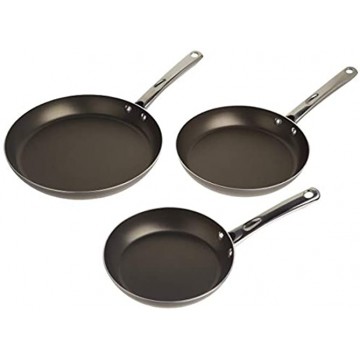 Farberware Kitchen Ease Nonstick Fry Pan Skillet Set 8 Inch 10 Inch and 11 Inch Black