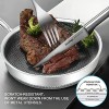 Frying Pan Nonstick Metal Utensil Safe Skillet with Lid 10 Inch Frying Pan with Lid Healthy Pfoa-Free Dishwasher Safe Suitable for All Cooktops