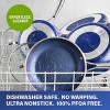 Granitestone Blue Nonstick 14” Frying Pan with Lid with Ultra Durable Mineral and Diamond Triple Coated Surface Family Sized Open Skillet Oven and Dishwasher Safe 100% PFOA Free