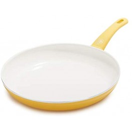 GreenLife Soft Grip Healthy Ceramic Nonstick Yellow Frying Pan Skillet 12"