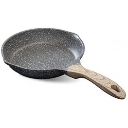 JEETEE 8 Inch Nonstick Frying Pan Stone Coating Cookware Nonstick Omelette Pan with Heat-Resistant Handle Induction Skillet for Eggs Grey
