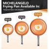 Michelangelo 12 Inch Frying Pan with Lid Nonstick Copper Frying Pan with Ceramic Coating Nonstick Skillet with Lid Large Frying Pan Copper Pan Nonstick Fry Pan 12 Inch Induction Compatible