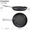 Nonstick Skillet 11 inch with Sturdy Stainless Steel Handle Frying Pan for All Stoves Induction Omelette Pans Black Cookware Oven & Dishwasher Safe