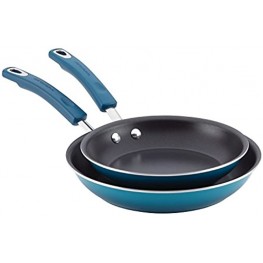 Rachael Ray Brights Nonstick Frying Pan Set Fry Pan Set Skillet Set 9.25 and 11 inch Blue