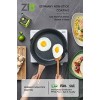 ZIB Induction Nonstick Frying Pan Skillet Stone Pan for Eggs Child Protection Function Granite Coating from Germany12inch