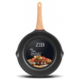 ZIB Induction Nonstick Frying Pan Skillet Stone Pan for Eggs Child Protection Function Granite Coating from Germany12inch