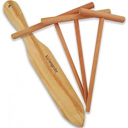 Crepe Spreader Sticks & Spatula Set of 4 12 inc Crepe Spatula 3.5 5 7 inc Spreader Sticks all Natural Beechwood Creperie Pancake Maker Kit all Sizes To Fit For Crepe Pans