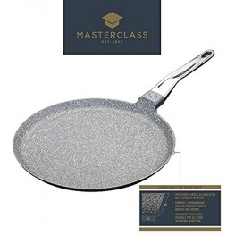 MasterClass MCMCP28 Cast Aluminium Induction-Safe Non-Stick Crêpe Pan 28 cm 11"  Grey