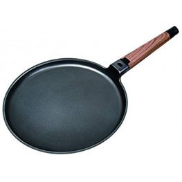 MasterPan Designer Series Non-Stick Cast Aluminum Crepe Pan with Detachable Handle 11" Black
