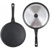 S·KITCHN Crepe Pan Nonstick Dosa Pan Tawa Pan for Roti Indian Non-Stick Pancake Griddle Compatible with Induction Cooktop Comal for Tortillas Griddle Pan for Stove Top 11 Inches