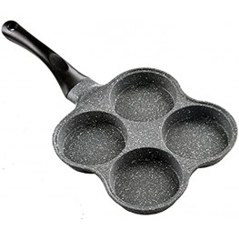 Buecmue Rustless Egg Pan | 4-Cup Nonstick Egg Frying Pan Easy Clean Egg Cooker Omelet Pan For Breakfast Swedish Pancake Plett Crepe Pan Gas Stove and Other Stoves Cookware