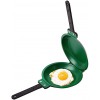 GEZICHTA Double-Sided Frying Pan Non-Stick Premiu m Iron Ceramic Coating Double Side Flip Pancake Maker Household BBQ Stable and Durable Reliable Cooking Tool Suitable = Green 14.177.561.97inch