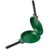 GEZICHTA Double-Sided Frying Pan Non-Stick Premiu m Iron Ceramic Coating Double Side Flip Pancake Maker Household BBQ Stable and Durable Reliable Cooking Tool Suitable = Green 14.177.561.97inch