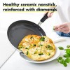 GreenPan Levels Stainless Steel Healthy Ceramic Nonstick Frying Pan Set 2 Piece Silver