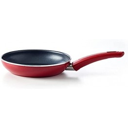 Kitchen Stories Searsmart Nonstick Frying Pan 20 cm Red Induction Compatible Ceramic Coating Oven Safe Aluminium Bakelite Stay-Cool Handle