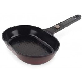 Neoflam MyPan Red Ceramic 11-inch Nonstick Fish Pan with Detachable Handle & Oven-Safe Lid