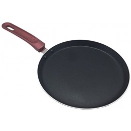 Pancake Omelette Pan by Ricovero Cookware- Double Nonstick Crepe Pan Ergonomic Handle Uniform Heat Distribution Dishwasher Safe 8.70 inches Brown