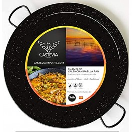 Castevia 13.5-Inch Enameled Steel Paella Pan 34cm 6 servings