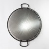 Paella Pan Polished Steel + Paella Gas Burner and Stand Set Complete Paella Kit for up to 13 Servings