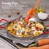 Stainless Steel Paella Pan,Humanized Wide Ear Design With Handles Cooking Anti Scald,For Home Kitchen Restaurant Large Capacity Skilletsize:20cm
