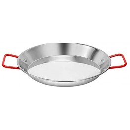 Stainless Steel Paellas Pan,Humanized Wide Ear Design With Handles Cooking Anti Scald,For Home Kitchen Restaurant Carbon Steel Skillet