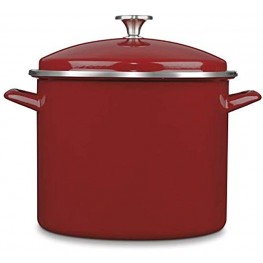 Cuisinart Enamel Stockpot with Cover 16-Quart Red