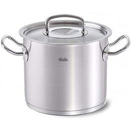 Fissler USA original-profi collection Stockpot Stainless Steel with Metal Lid Induction 7 quarts Silver