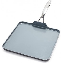 GreenPan Valencia Pro Hard Anodized Induction Safe Healthy Ceramic Nonstick Griddle Pan 11 Gray