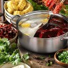 Hot Pot with Divider Stainless Steel Shabu Shabu Pot for Induction Cooktop Gas Stove Suitable for 4-5 Person 13 inch