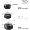 TECHEF Onyx Collection 5-quart Soup Pot with Glass Lid coated with New Teflon Platinum Non-Stick Coating PFOA Free 5-quart