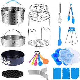 18 Pcs Accessories for Instant Pot 5,6,8 Qt Pressure Cooker Accessories Set Steamer Basket Kitchen Tong Plate Gripper Egg Beater Springform Pan