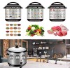 Accessories Set Compatible with Instant Pot 6 QT with Tempered Glass Lid Sealing Rings and 2 Steamer Basket for Instapot 6 Quart