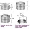 Aozita 3 Quart Stackable Steamer Insert Pans Accessories for Instant Pot Mini 3 qt Pot in Pot Baking Casseroles Lasagna Pans Food Steamer for Pressure Cooker Upgrade Interchangeable Lids
