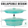 EcoKit FAMILY Microwave Collapsible Steamer Bowl Lid & Tray Insert Warp Proof 480 to Freezer Microwave Steamer for Vegetables BPA Free Dishwasher-Safe LFGB Certified Storage Containers