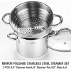 HOMI CHEF 5QT LARGE 4.5 DEEP 3-RIDGE Universal Steamer Cookware Nickel Free Stainless Steel 3 Ridges for 8 9 9.5 Pot Steamer Inserts for Pots Kitchen Steamer Basket Steamer Pot