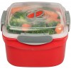 Microwave Cookware Steamer- 3 Piece Microwave Cooker w Food Container Removable Strainer and Locking Steam Vent Lid- BPA Free Fridge and Freezer Safe | 1.3 Liters 6x6x4 Inches
