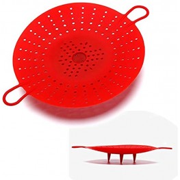 Silicone Vegetable and Food Steamer Basket,Good Grips Silicone Steamer for Instant Pot-8.5 in,Red