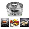 Steamer Basket Stainless Steel Vegetable Steamer Basket for Cooking steamer pot Folding Steamer Insert for Veggie Fish Seafood Cooking Expandable Steamers Fit Various Size Pot 5.5 to 9