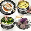 Vegetable Steamer Stainless Steel Vegetarian Steamer-Foldable Expandable Steamer Suitable for Various Sizes of Pot 6 inches to 10.5 inches