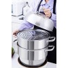 VENTION Thick-bottomed Stainless Steel Steamer Pot 3 Tier Food Steamer for Cooking Large Metal Steamer Work for Electric and Gas Stove Great for Tamale Dumpling and Seafood 11 4 5 IN10+6.9 QT