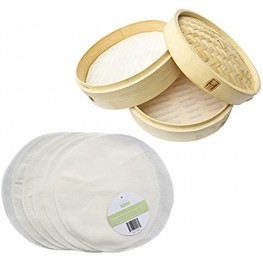 Zoie + Chloe 100% Cotton Reusable Liners for Bamboo Steamers 6 Pack
