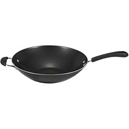 T-fal A80789 Specialty Nonstick Dishwasher Safe Oven Safe PFOA-Free Jumbo Wok Cookware 14-Inch Black